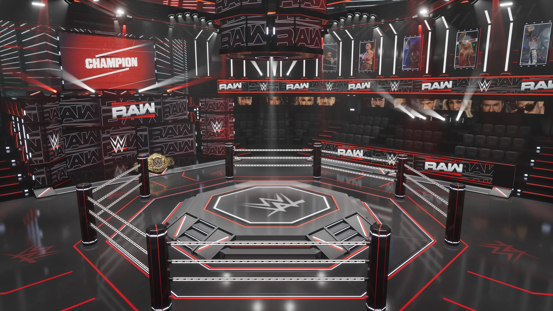 The central ring, surrounded by layered screen surfaces.