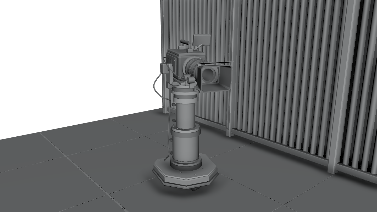 Robotic-camera geometry developed for the Virtual Sets room.