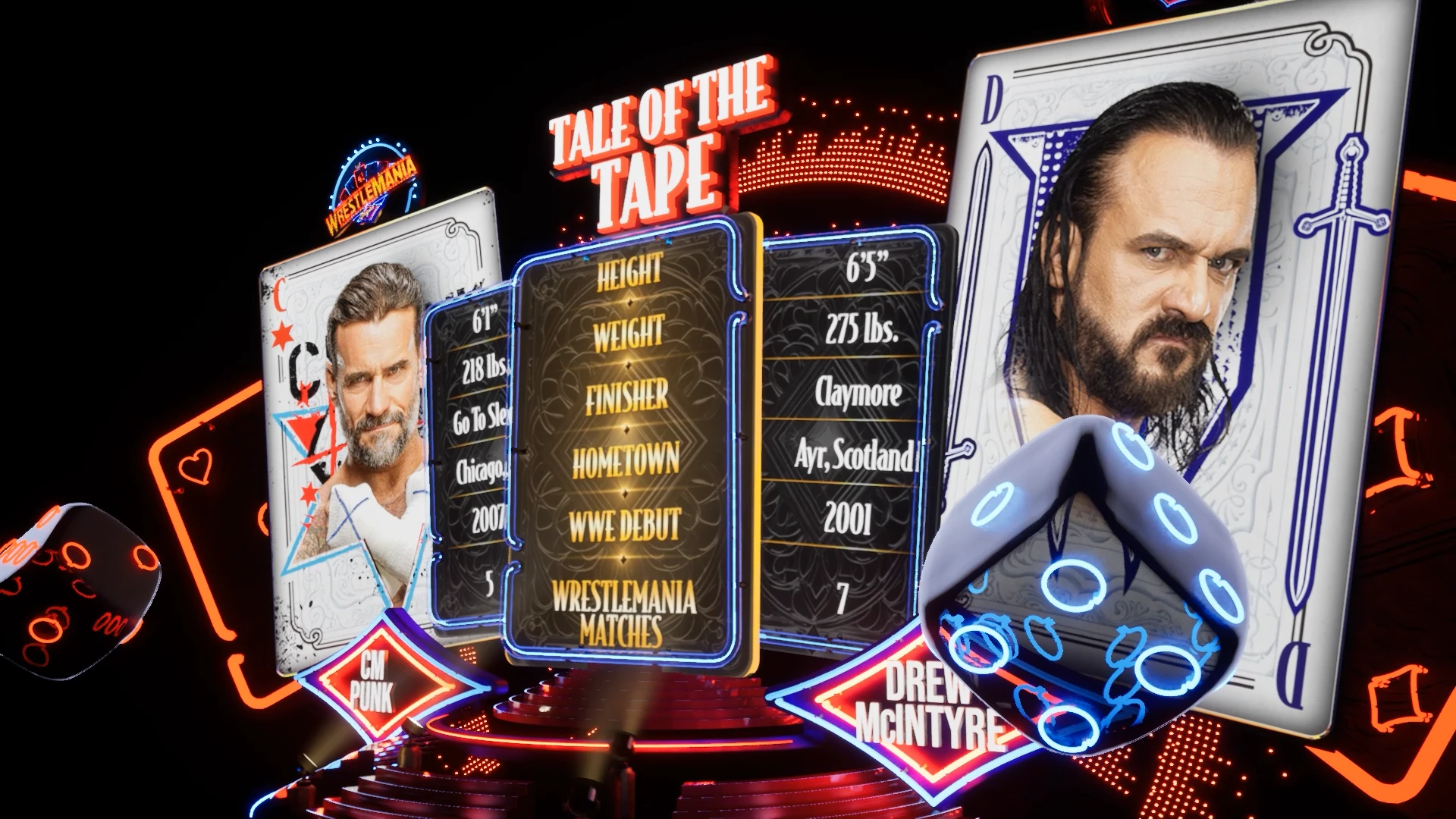 The opposite angle of the Tale of the Tape composition.